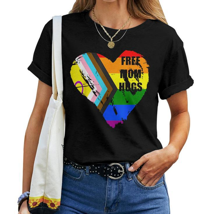 Lgbtqi Flag Free Mom Hugs Women T-shirt