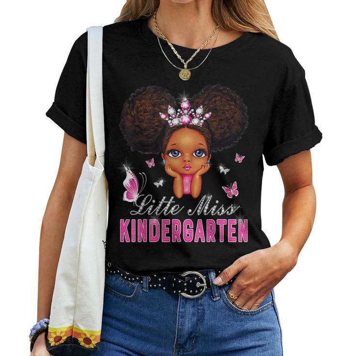 Little Miss Kindergarten Back To School For Girls 100 Days Women T-shirt