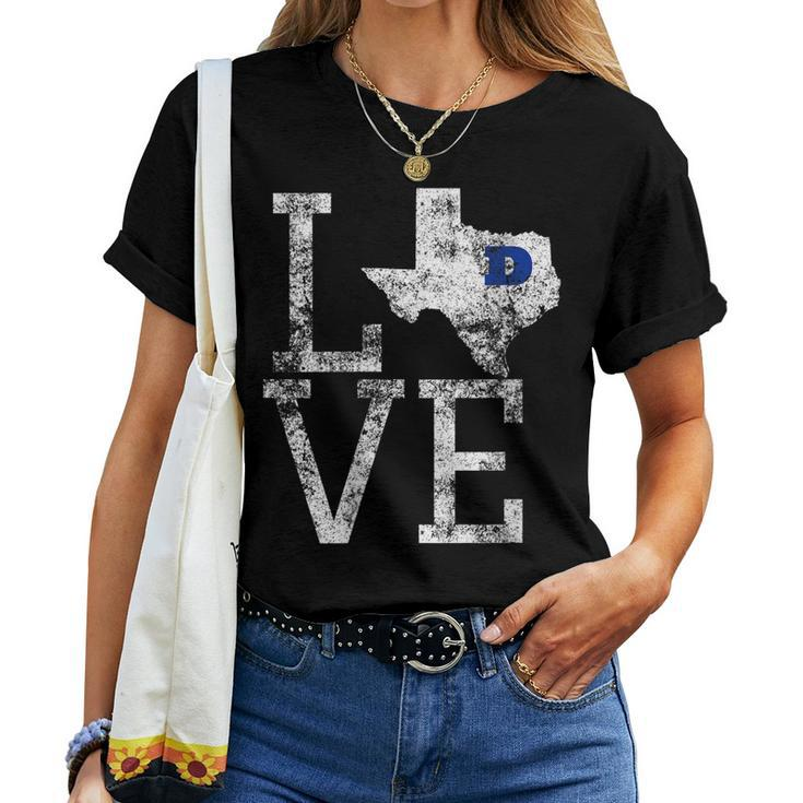 Love Dallas Texas Cowboy Or Cowgirl Women T-shirt