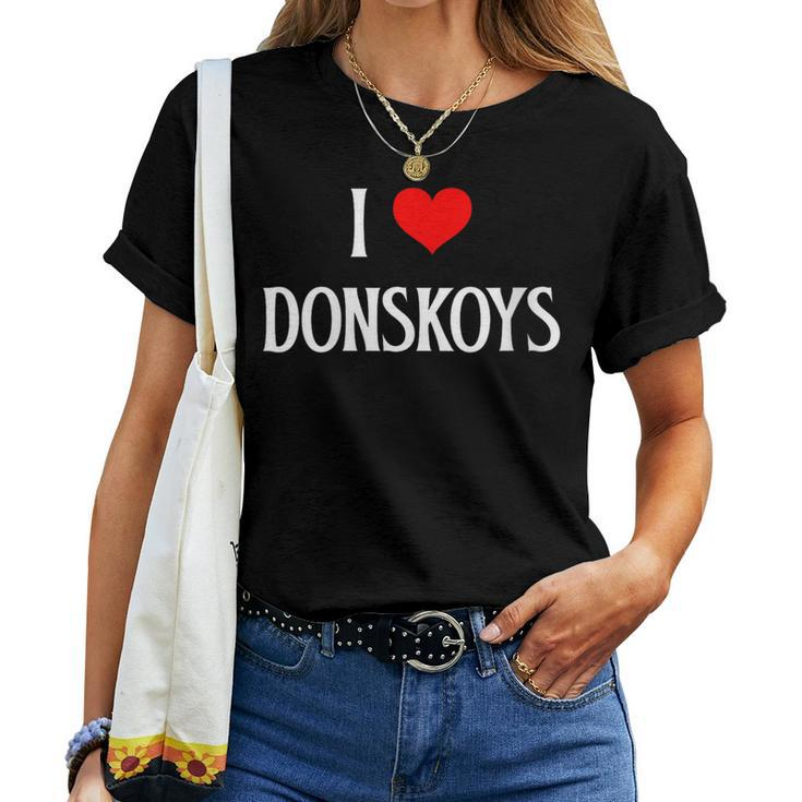 I Love Donskoys I Heart Donskoys Cat Lover Feline Pet Cat Women T-shirt