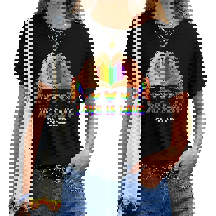 Rainbow Heart Pride Shirt For Women - LGBTQ+ Equality Ally Short Sleeve Tee