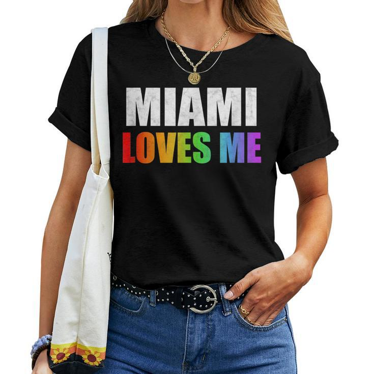 Maimi Gay Pride Lgbt Rainbow Love Florida Men Women T Women T-shirt