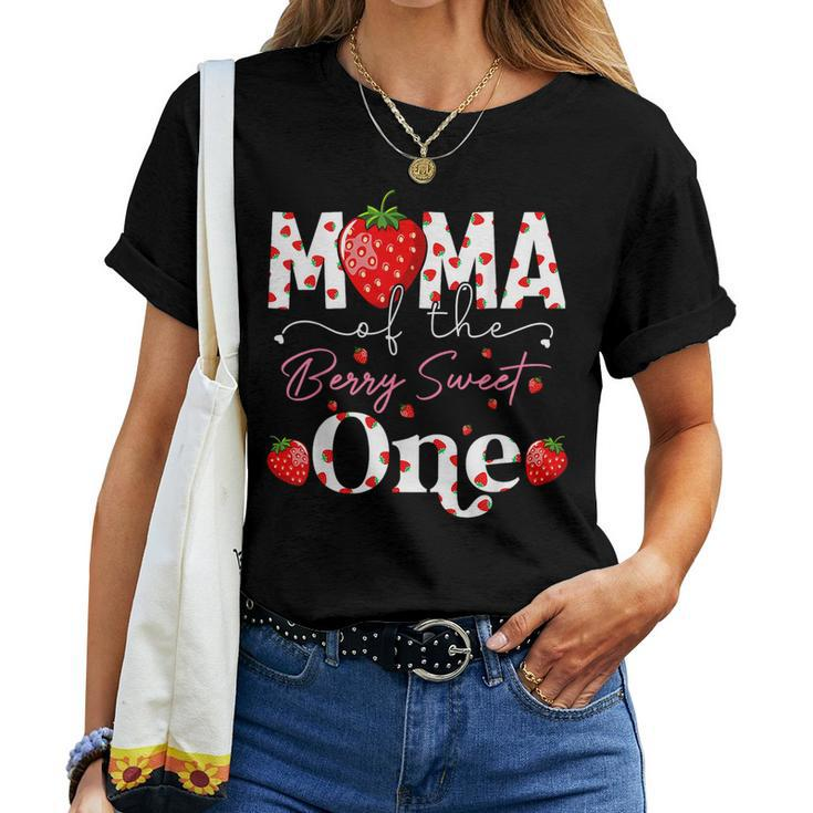 Mama Of The Berry Sweet Birthday Girl Sweet Strawberry Women T-shirt