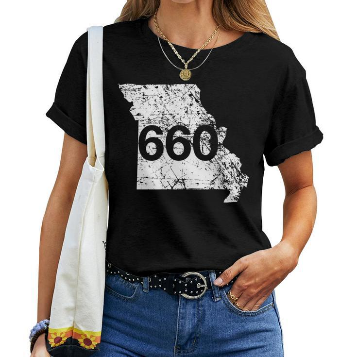 Maryville Kirksville Sedalia Area Code 660 Missouri Women T-shirt