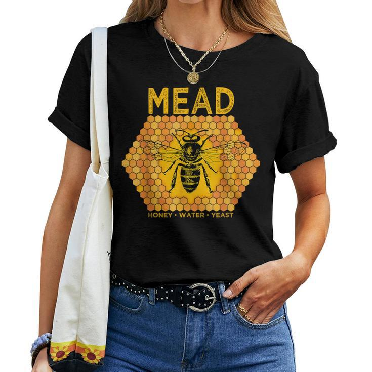 Mead By Honey Bees Meadmaking Home Brewing Retro Drinking Women T-shirt