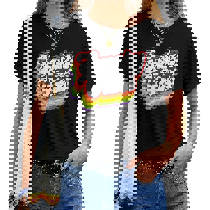 Men Women Halloween Costume Vintage Retro Spooky Halloween Women T-shirt