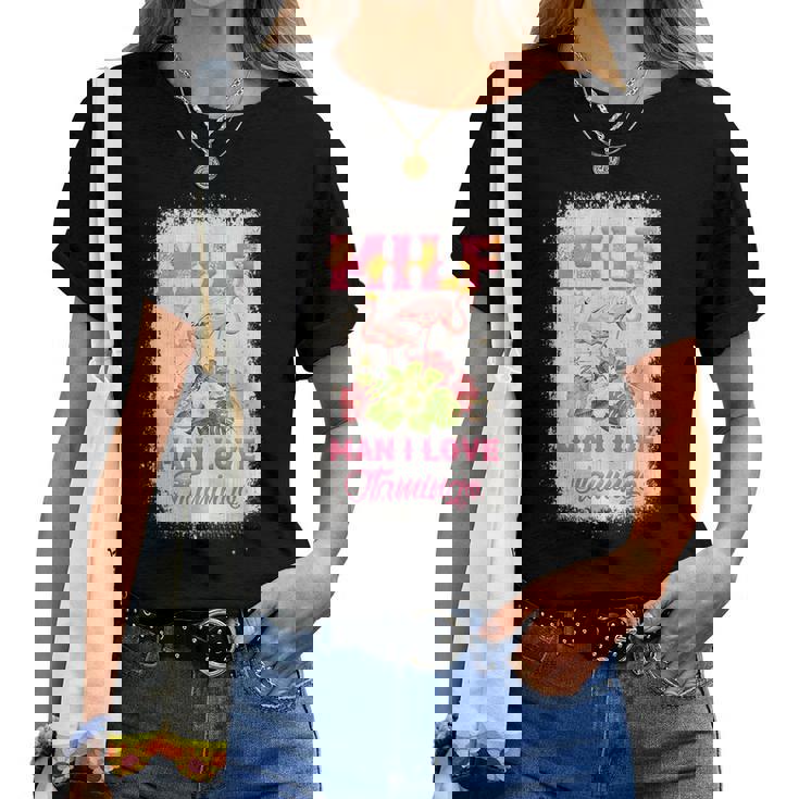 MILF Man I Love Flamingo Pink Flamingos On Flower Lover Flamingo Women T-shirt MILF Man I Love Flamingo Pink Flamingos On Flower Lover Flamingo Women T-shirt