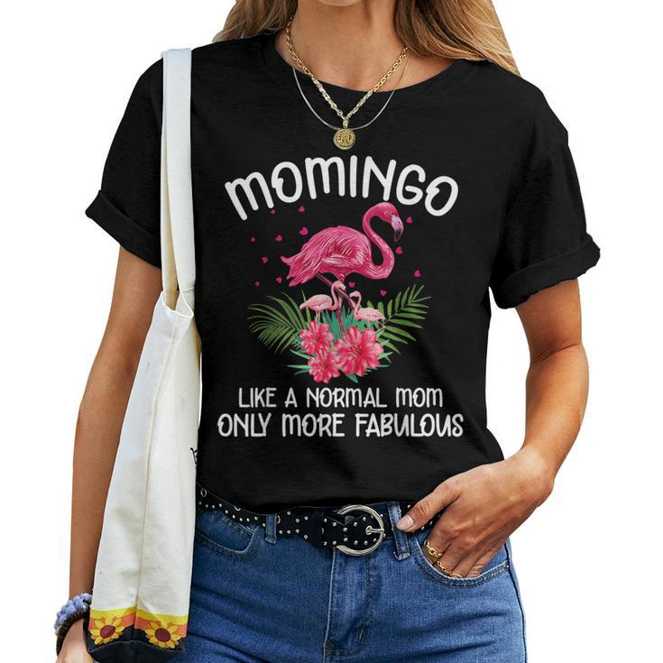 Momingo Like A Normal Mom Flamingo Lover Mother's Day Women T-shirt