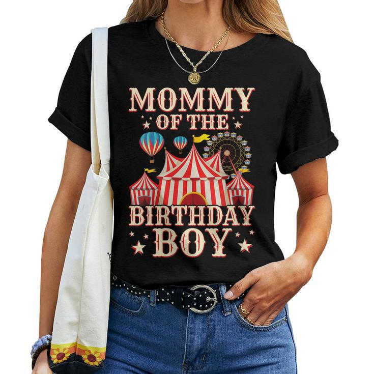 Mommy Of The Birthday Boy Carnival Circus Themed Family Women T-shirt