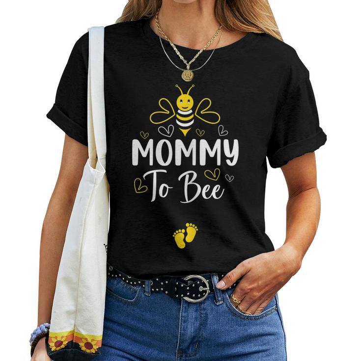 Mommy To Bee Pregnancy Announcement Baby Shower Mommy  Women T-shirt Crewneck Short Sleeve Graphic