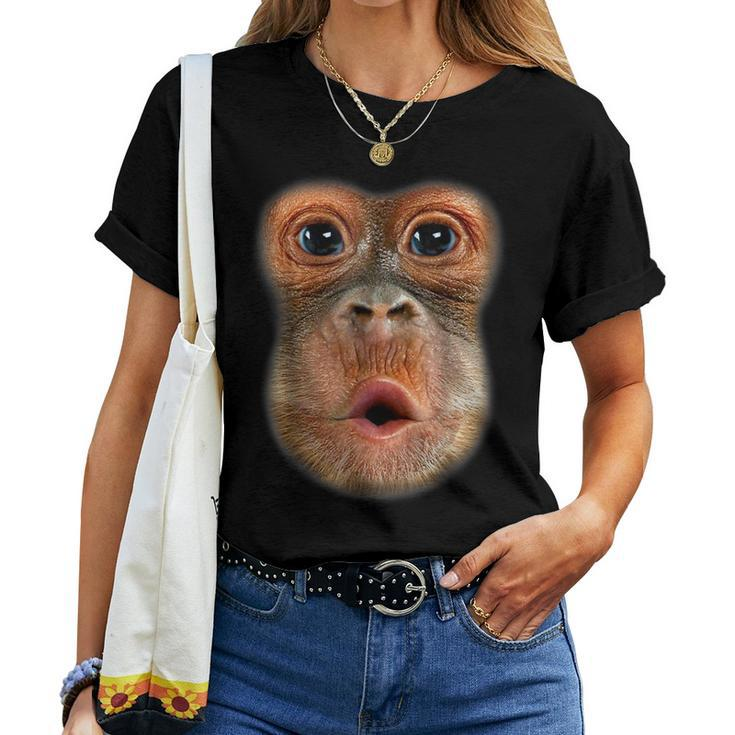 Monkey Face Breath Halloween Costume Women T-shirt