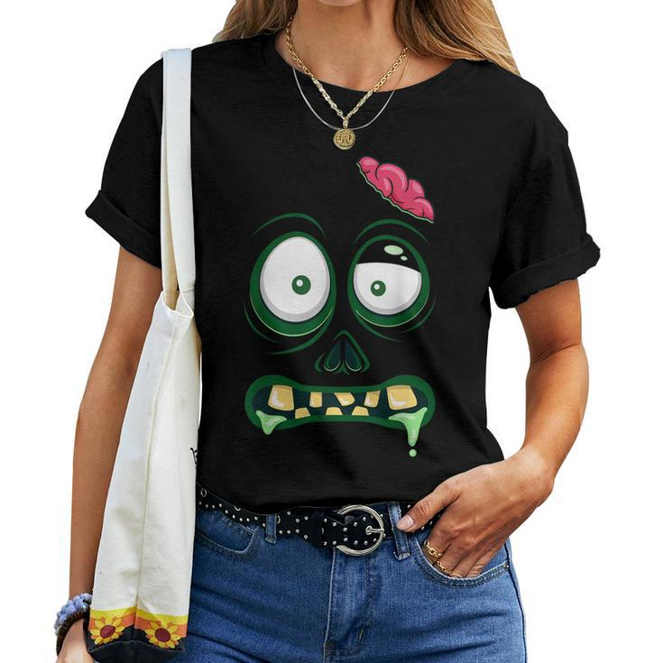 Monster Face Halloween Matching Costume Zombie Kid Women T-shirt