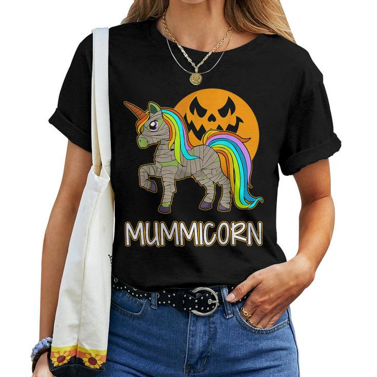 Mummicorn Unicorn Mummy Halloween Mom Cute Fall   Women T-shirt