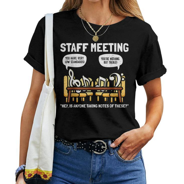 Music Theory Musician Music Teacher Funny Musical Notes Women T-shirt Short Sleeve Graphic