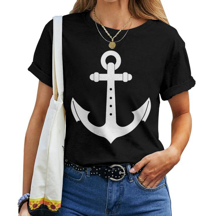 Nautical Anchor Cute For Sailors Boaters & Yachting_2 Women T-shirt