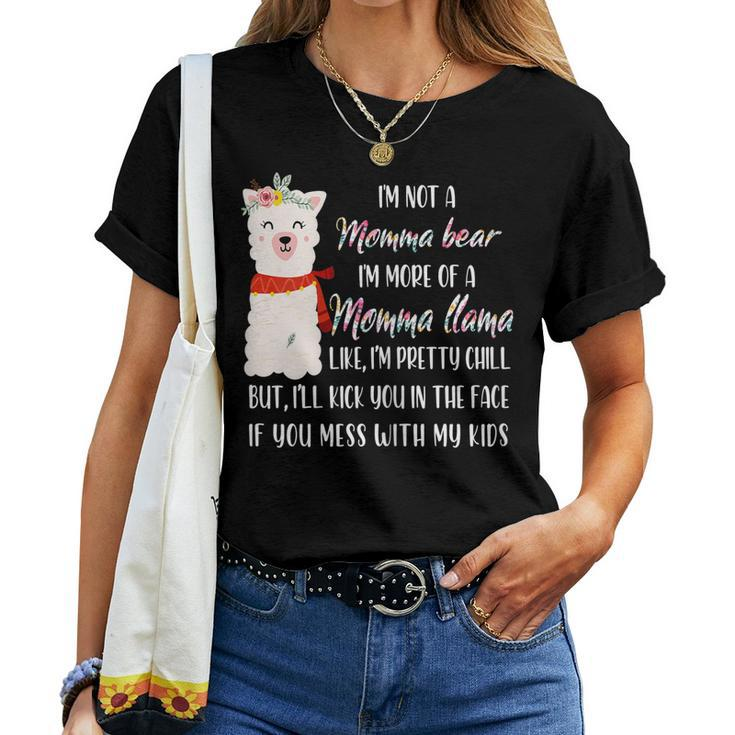 Im Not A Momma Bear Im More Of A Momma Llama Floral Women T-shirt