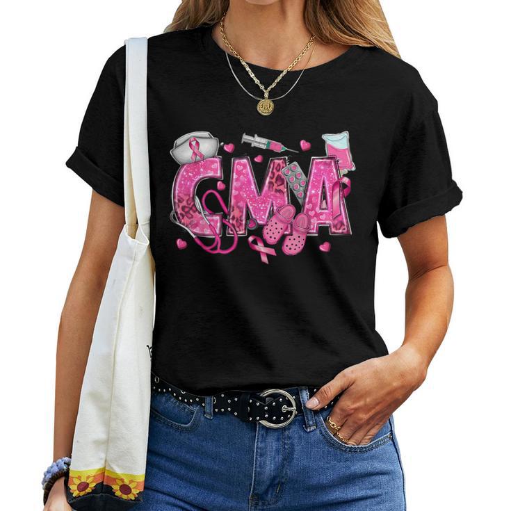 Nurse Breast Cancer Awareness Pink Ribbon Nursing Cma Life Women T-shirt