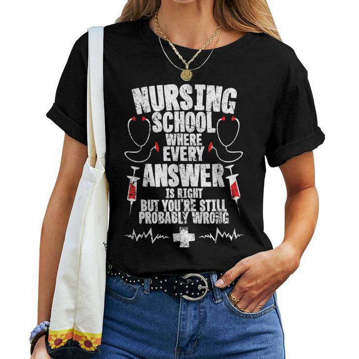 Nursing School Hospital Nurse Student Women T-shirt