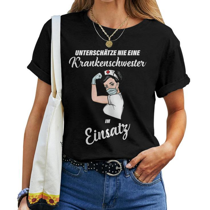 Nursing Underestimates Never A Nursing Women T-shirt