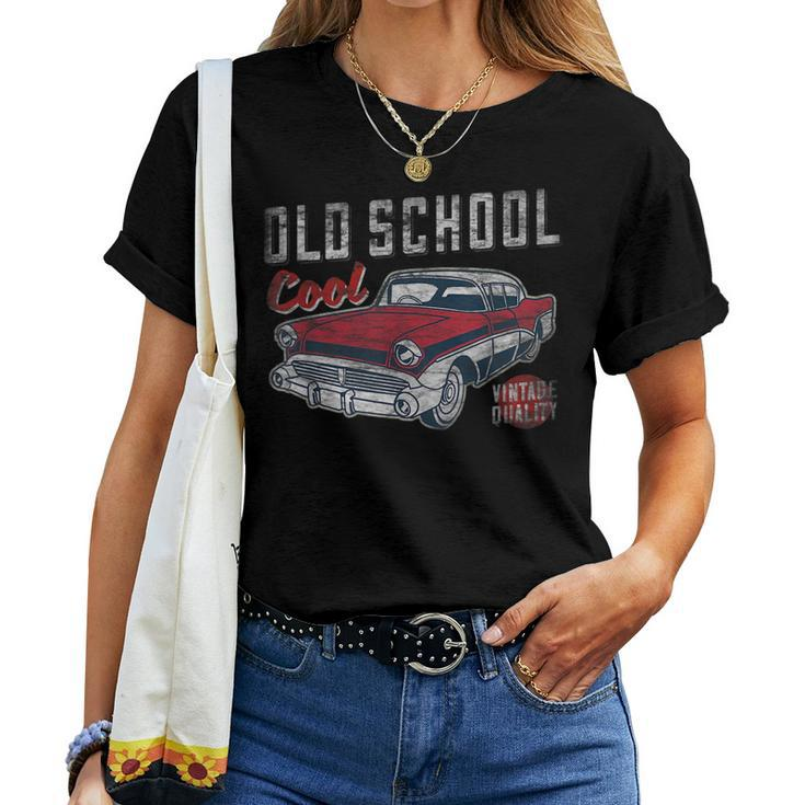Old School Cool 50S Classic Car Graphic Men And Women Women T-shirt