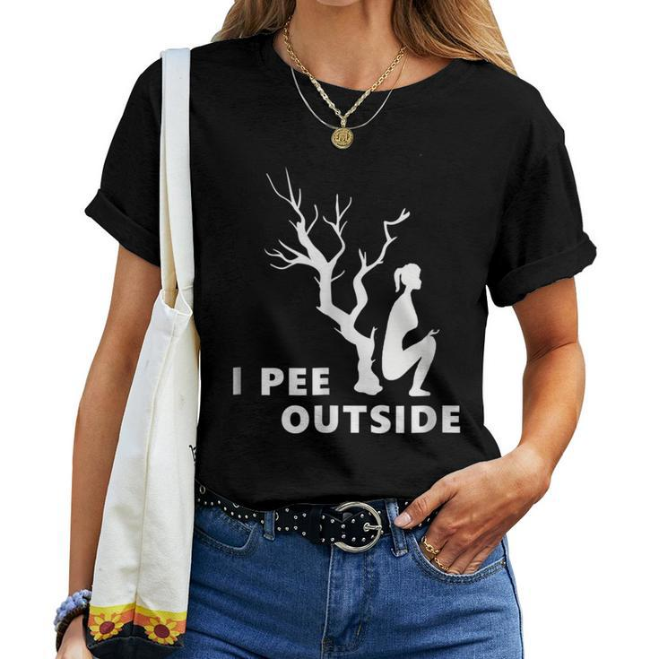 The Original I Pee Outside Camping Girl Women T-shirt