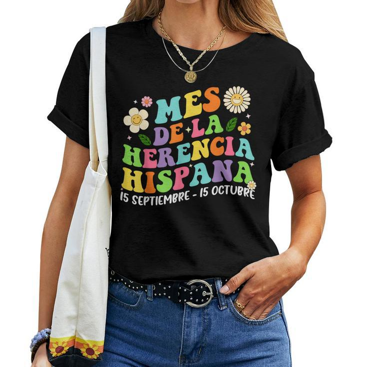 Hispanic Heritage Month Mes De La Herencia Hispana Groovy Women T-shirt