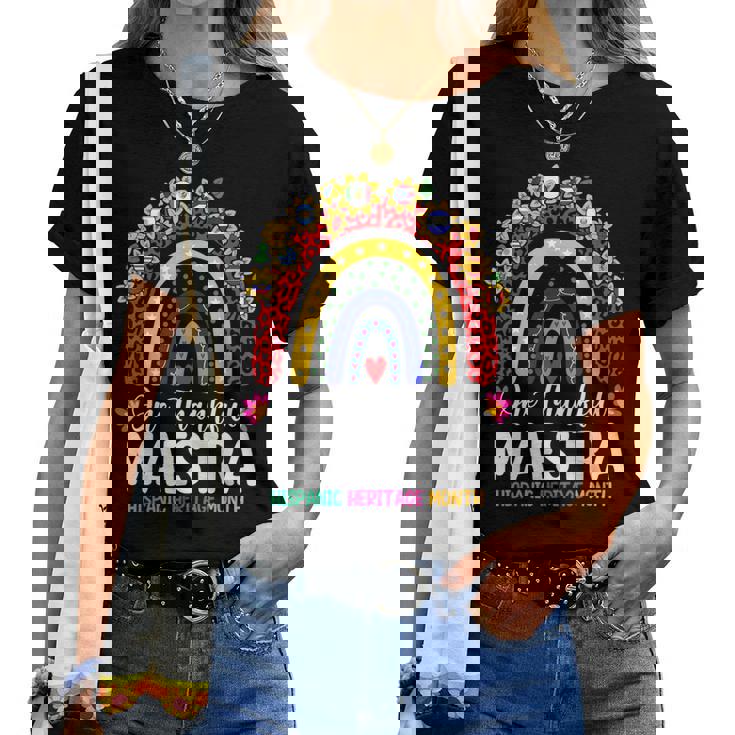 Hispanic Heritage Month Teacher Latina Countries Flags Women T-shirt