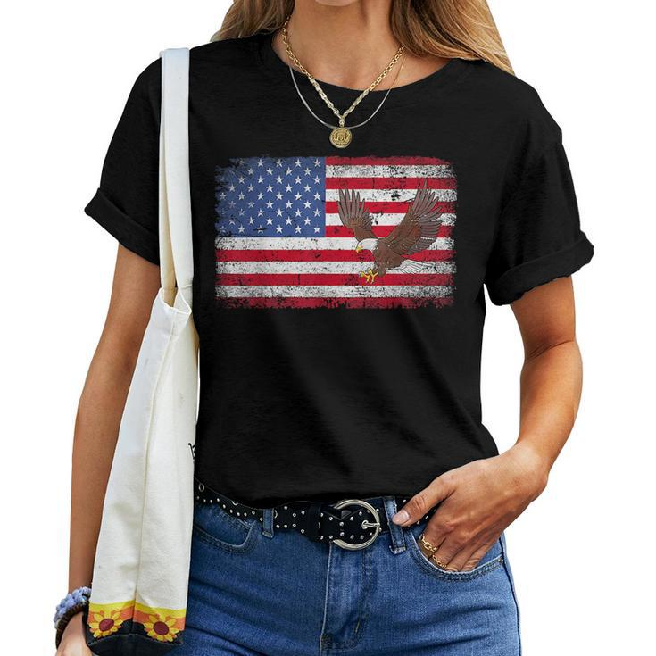 Patriotic Eagle 4Th Of July Usa American Flag Men Women Kids  Women Crewneck Short T-shirt