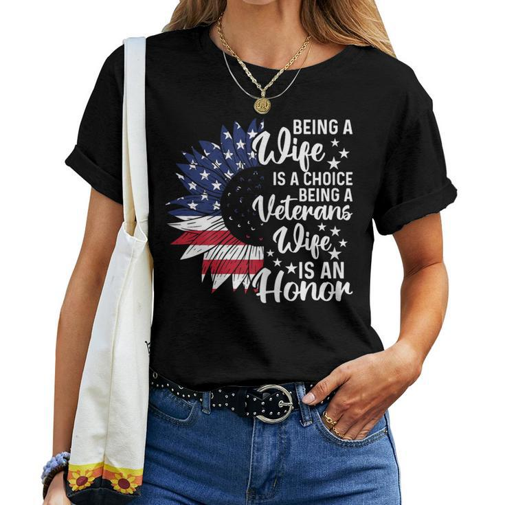 Patriotic Veterans Day Being A Veterans Wife Is An Honor Women T-shirt