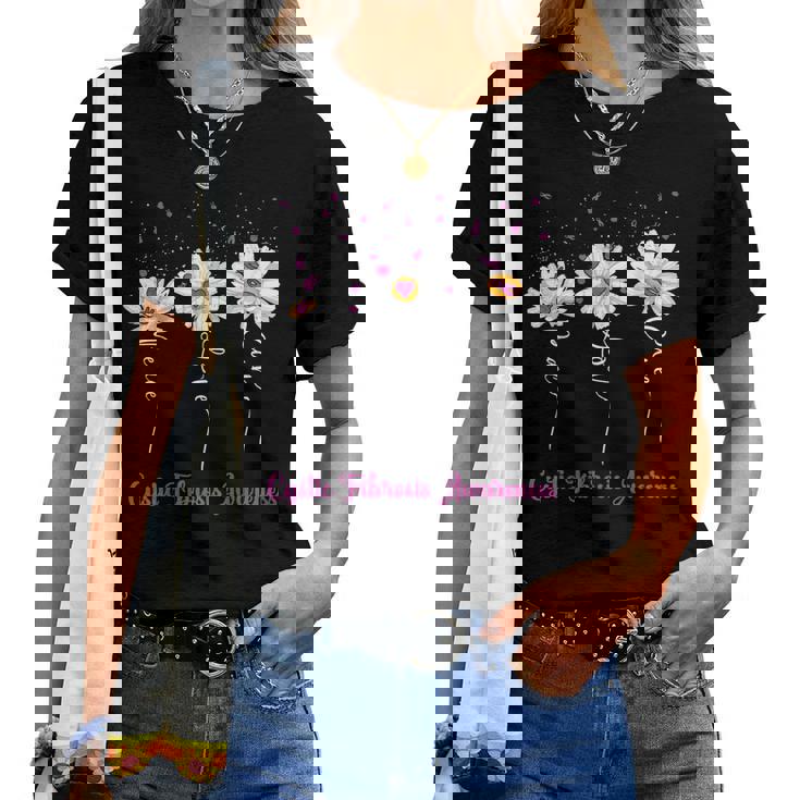 Faith Hope Cure Sunflower Cystic Fibrosis Awareness T-Shirt Faith Hope Cure Sunflower Cystic Fibrosis Awareness T-Shirt