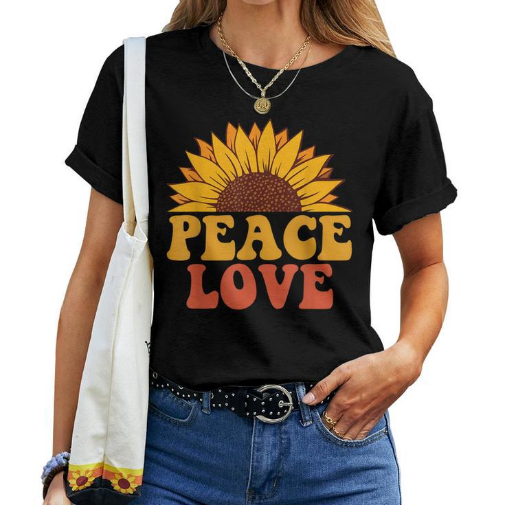 Peace Sign Love 60S 70S Tie Dye Hippie Halloween Costume Women T-shirt