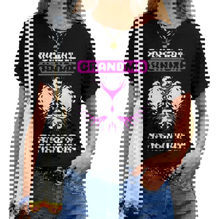 Pickleball Grandma Stays Out Of The Kitchen Grandmother Women T-shirt