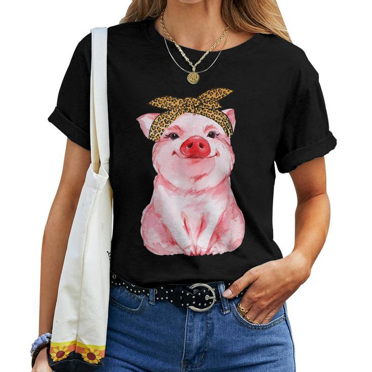 Pig Bandana For Girl And Women Women T-shirt