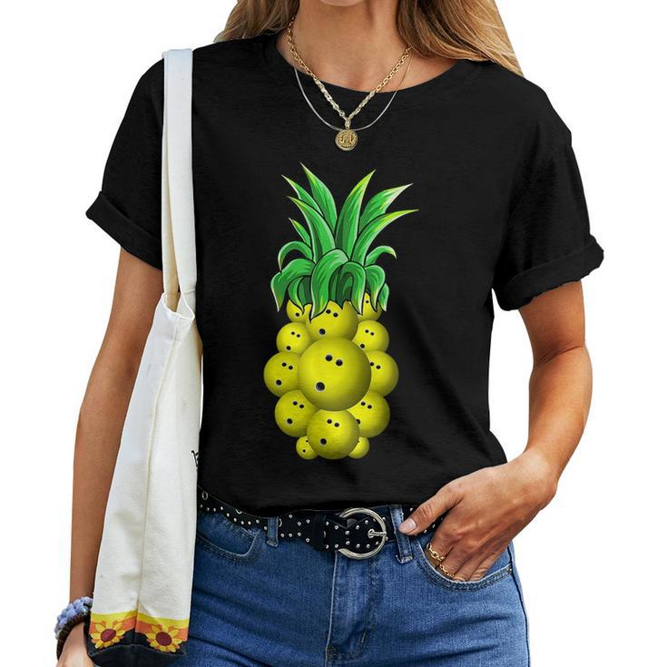Pineapple Hawaiian Bowling T Aloha Beach Hawaii Women T-shirt