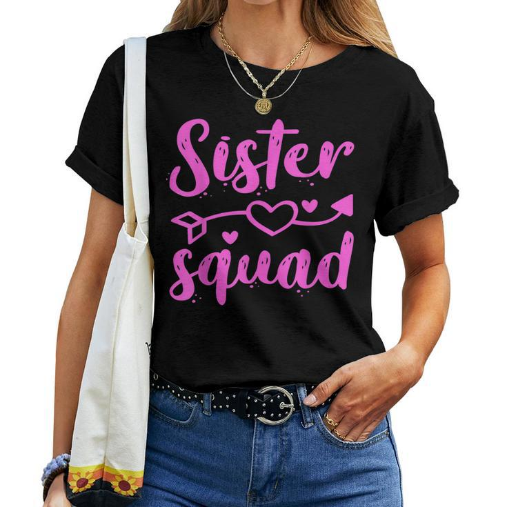 Pink Sister Squad For Girl And Gang Youth Family Party Women T-shirt