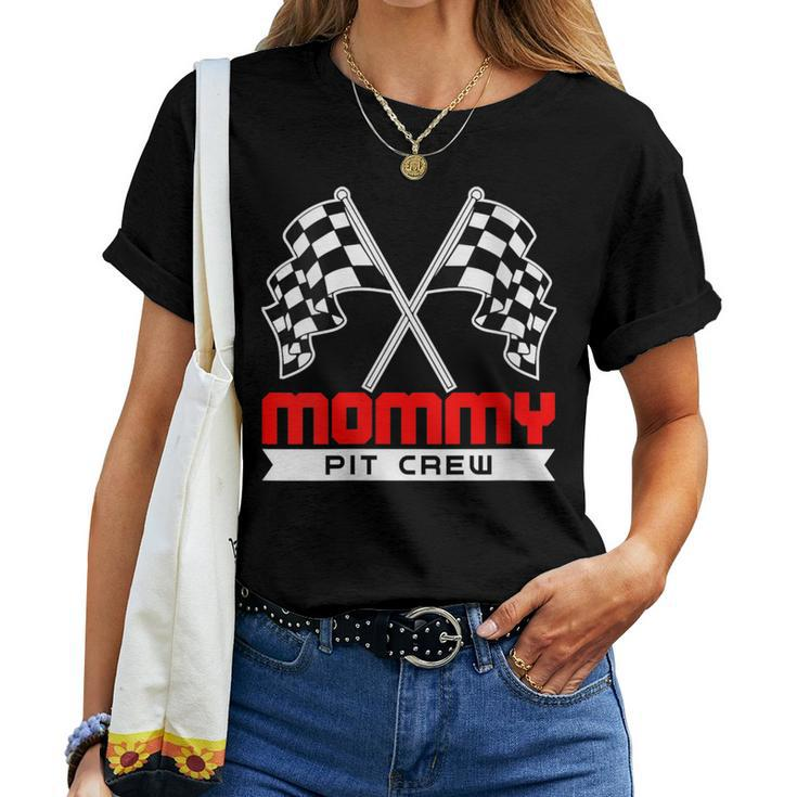 Pit Mom Crew Mommy Racing Race Car Costume Women Women T-shirt