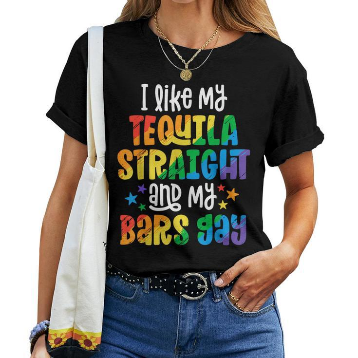 Pride Tequila Straight Bar Gay Party Women T-shirt