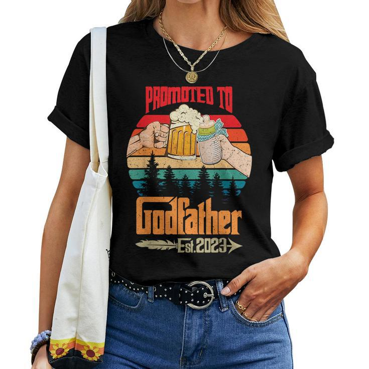 Promoted To Godfather Est 2023 For New Godfather Women T-shirt