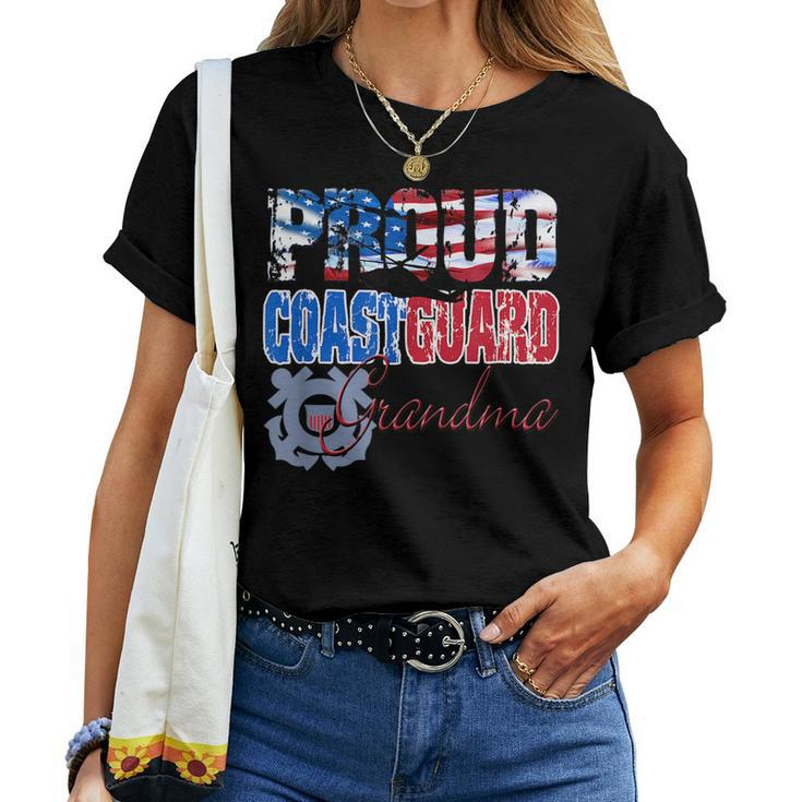 Proud Coast Guard Grandma Patriotic Usa Veterans Day For Grandma Women T-shirt
