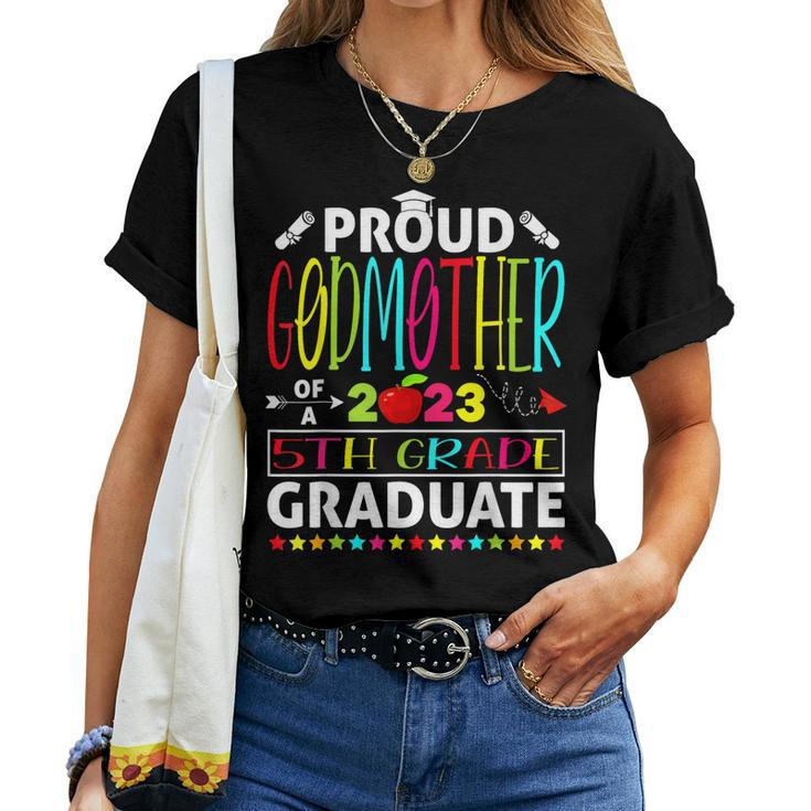 Proud Godmother Of A Class Of 2023 5Th Grade Graduate Women T-shirt
