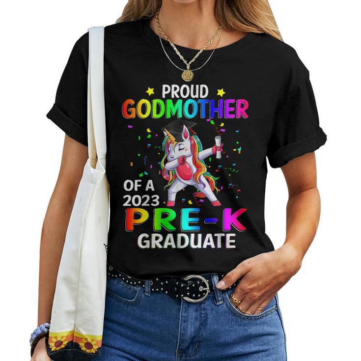 Proud Godmother Of A Class Of 2023 Prek Graduate Unicorn Women T-shirt