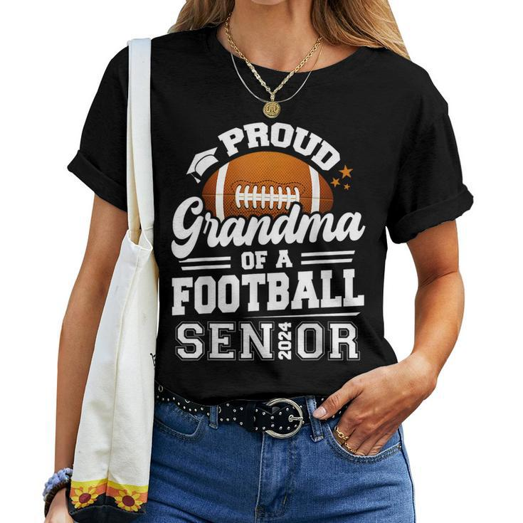 Proud Grandma Of A Football Senior 2024 Graduate Women T-shirt