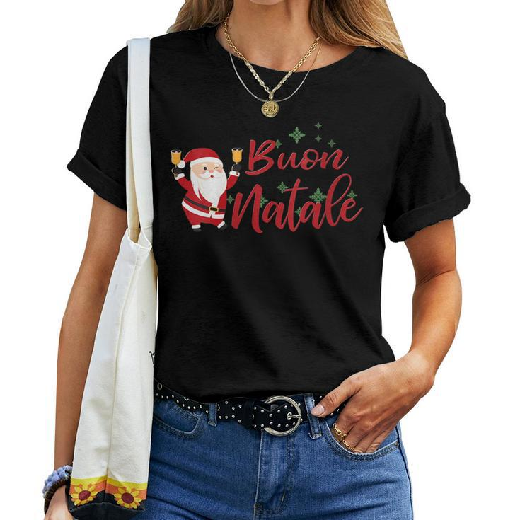 Regalo Familiare Italian Christmas Tanti Auguri Buon Natale Women T-shirt