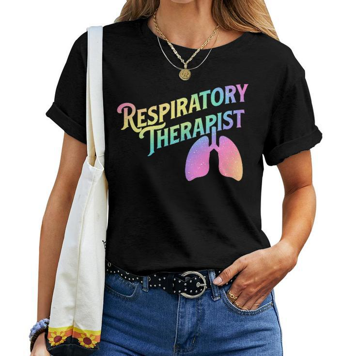 Respiratory Therapist - Lung Therapy Pulmonology Nurse Week  Women T-shirt Short Sleeve Graphic