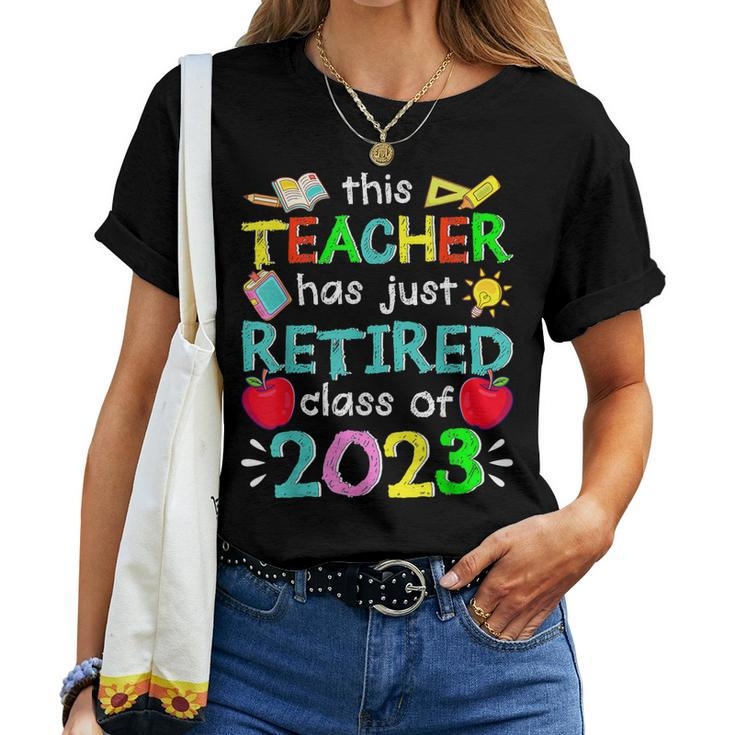 Retired Teacher 2023 Educator Retirement Teaching Women T-shirt
