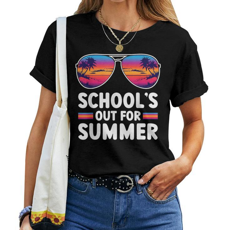 Retro Last Day Of Schools Out For Summer Teacher Boys Girls Women T-shirt Casual Daily Basic Unisex Tee