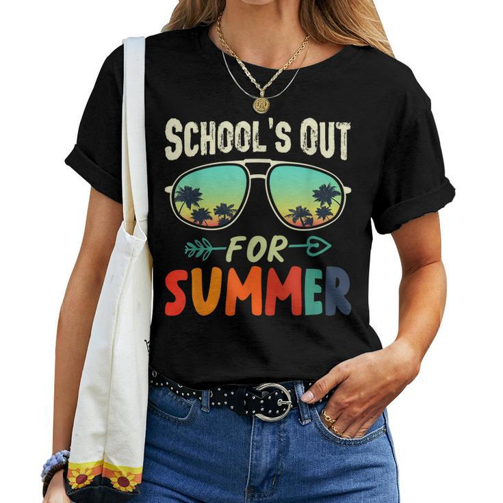Retro Schools Out For Summer Ladies Women Kids Teacher Women T-shirt