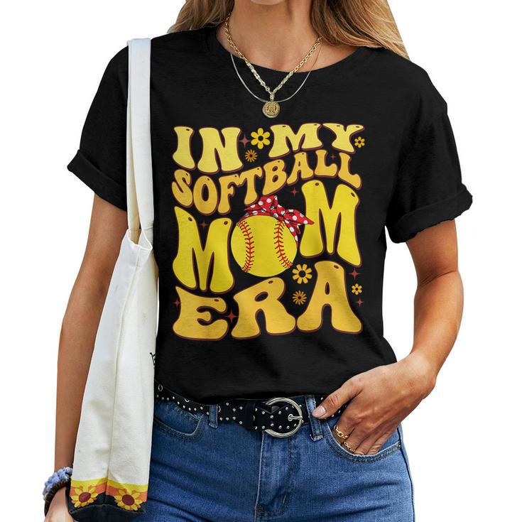 Retro In My Softball Mom Era Mama Boy Women T-shirt