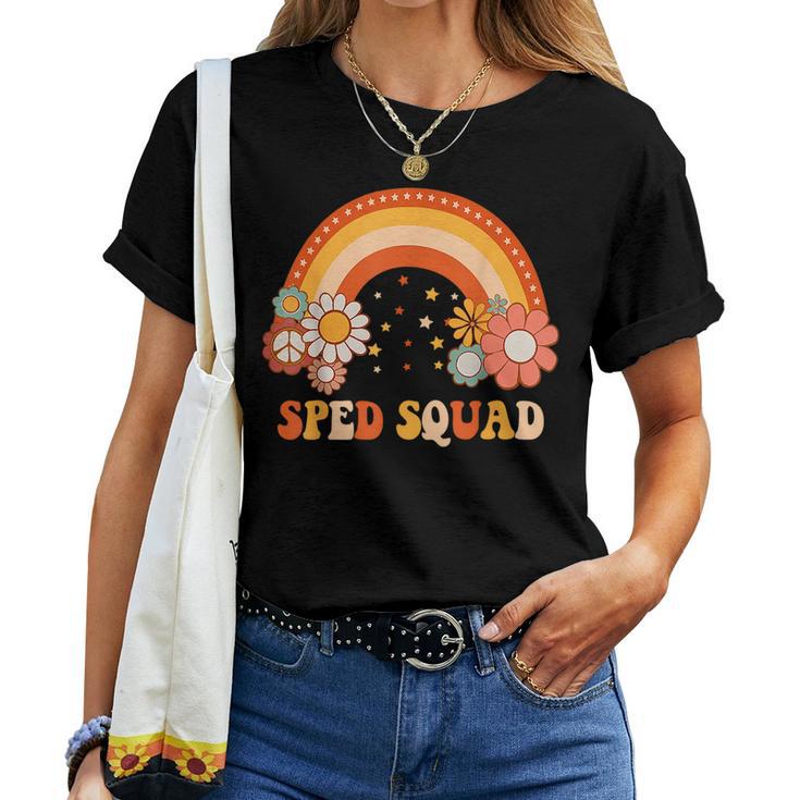 Retro Sped Squad Special Ed Teacher Autism Back To School  Women T-shirt Short Sleeve Graphic