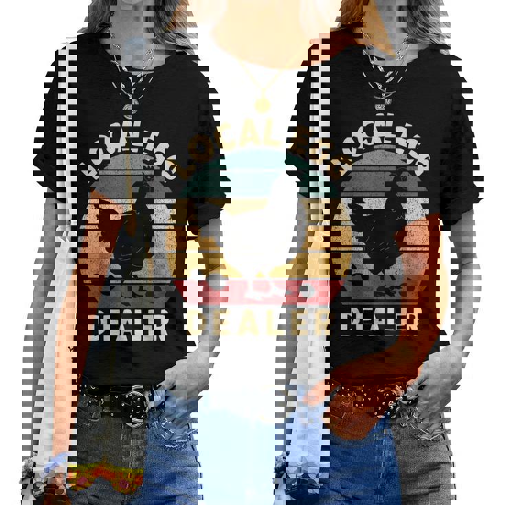 Retro Vintage Local Egg Dealer Farmer Chicken Egg Lover Women T-shirt
